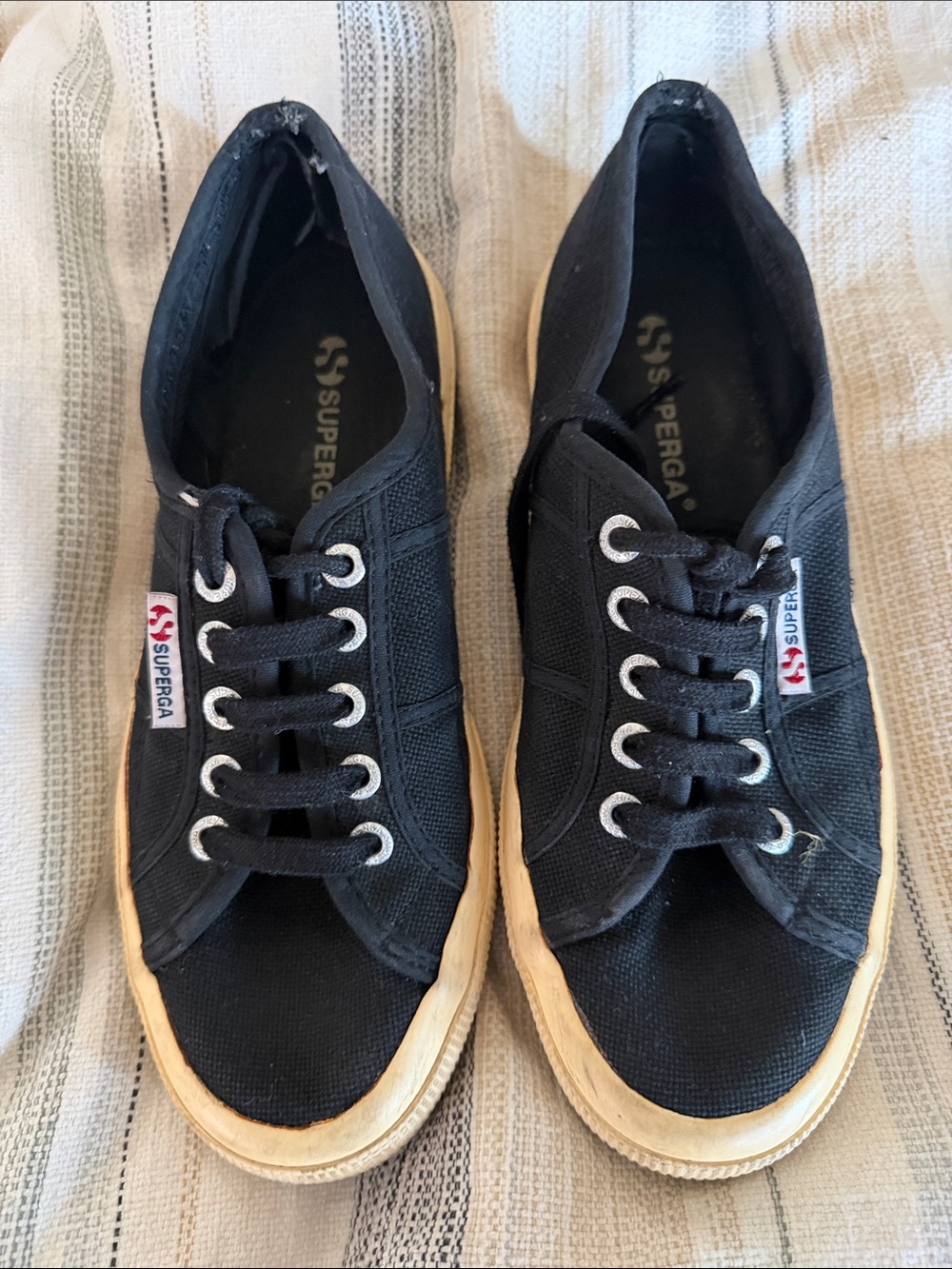Superga Black Canvas Low-Top Men's Sneaker
